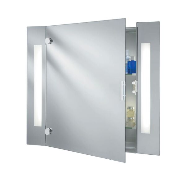 6560 łazienkowy Illuminated Mirror Cabinet with Shaver Socket, IP44 Searchlight