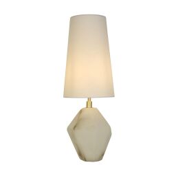 EU88250WH Apex White Geometric Table Lamp Searchlight