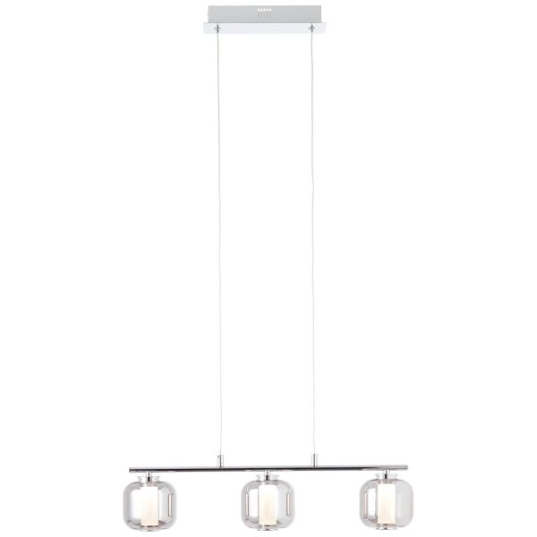 G99259/93 Lampa wisząca LED Rafa 3-płomieniowa chrom / dymione szkło
