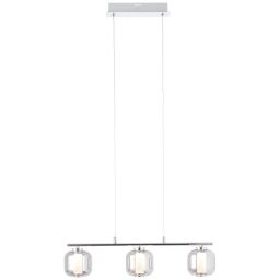 G99259/93 Lampa wisząca LED Rafa 3-płomieniowa chrom / dymione szkło