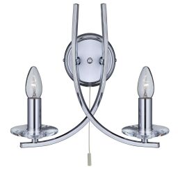 4162-2CC Ascona 2Lt Kinkiet - Chrome & Clear szkło Sconces Searchlight