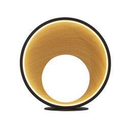 EU36301-1BK Curio Circular Wooden Table Lamp - Black Searchlight