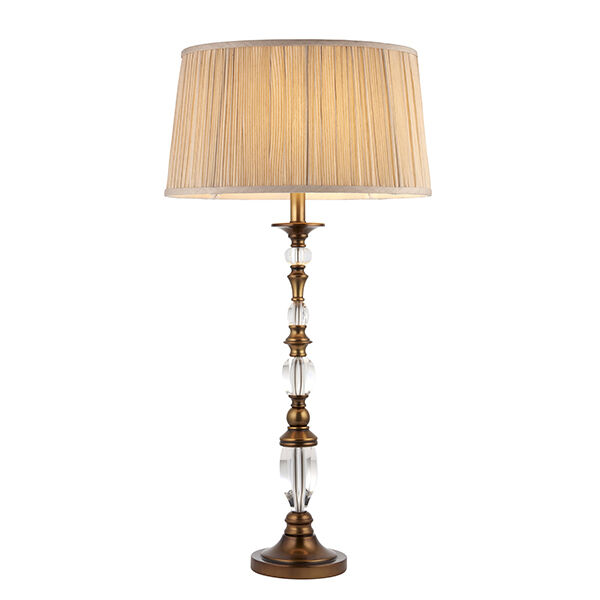63593 Polina antique brass 1lt lampa stołowa Interiors1900 - MEGA rabaty w koszyku %