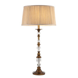 63593 Polina antique brass 1lt lampa stołowa Interiors1900 - MEGA rabaty w koszyku %