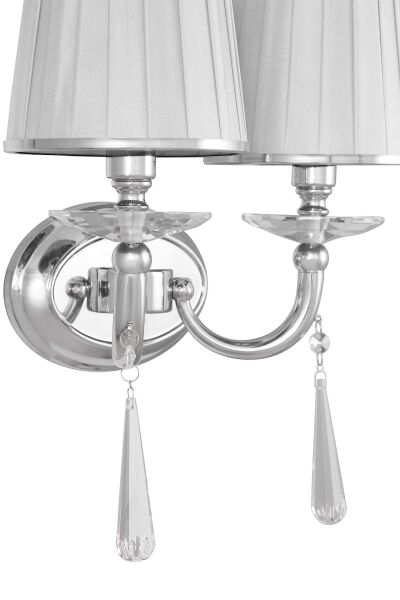 LDW 1200-2 (CHR) LAMPA ŚCIENNA KINKIET CHROMOWANY FABIONE W2 od ręki