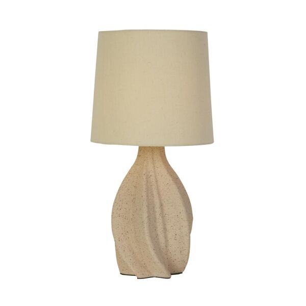EU74210CR Twist 1Lt Table Lamp, Ceramic with Linen Shade Searchlight