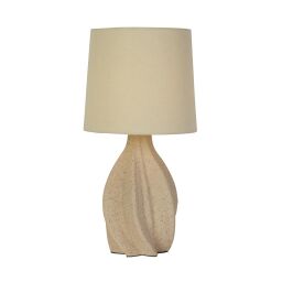 EU74210CR Twist 1Lt Table Lamp, Ceramic with Linen Shade Searchlight