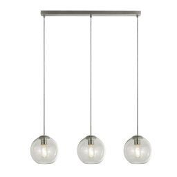 1033-3CL Balls 3Lt Bar Pendant - Chrome Metal & Clear Glass Searchlight