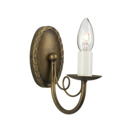 MN1-BLK-GOLD Lampa ścienna Minster 1 – czarna/złota Elstead - Mega RABATY w koszyku %