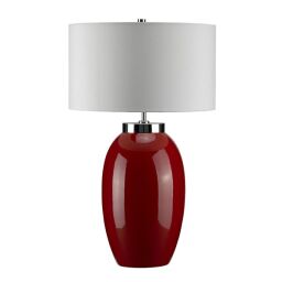 VICTOR-LRG-TL-RD Duża lampa stołowa Victor 1 – czerwona Elstead - Mega RABATY w koszyku %