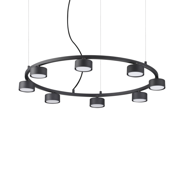 235547 Lampa wisząca minor round sp8 black Ideal Lux - Mega RABATY w koszyku %