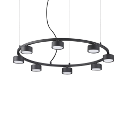 235547 Lampa wisząca minor round sp8 black Ideal Lux - Mega RABATY w koszyku %