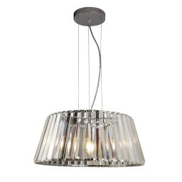 2895-5CC Tiara 5Lt Lampa wisząca - Chrome & kryształ szkło Searchlight