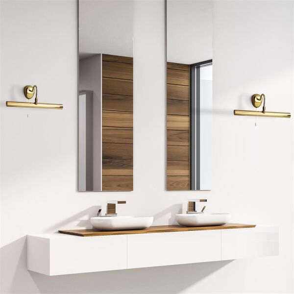 3008PB Malaga 2Lt Lampa galeryjka - Polished Brass Searchlight