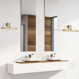 3008PB Malaga 2Lt Lampa galeryjka - Polished Brass Searchlight