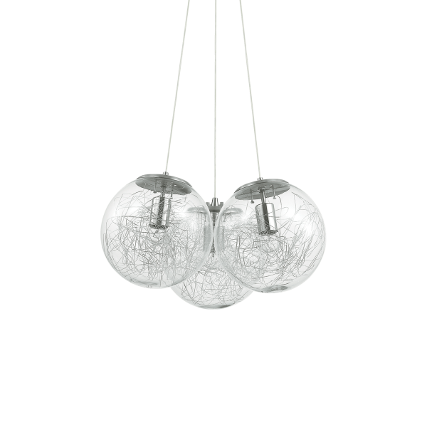 176031 Lampa wisząca mapa sat sp3 nickel Ideal Lux - Mega RABATY w koszyku %