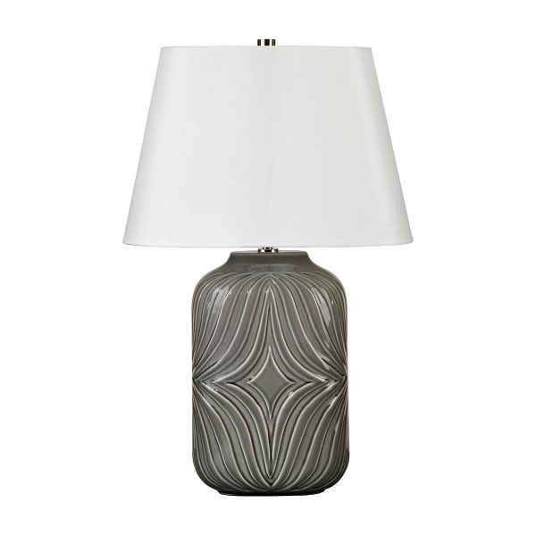 MUSE-TL-GREY Jasna lampa stołowa Muse 1 – szara Elstead - Mega RABATY w koszyku %
