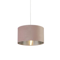 21035PI Pink Velvet Drum Light Shade - 38cm Searchlight