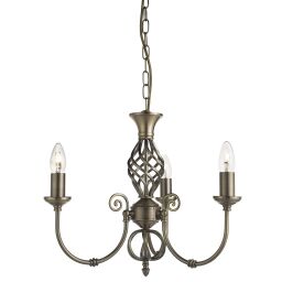 8393-3 Zanzibar 3Lt Lampa wisząca - antyczny mosiądz Searchlight