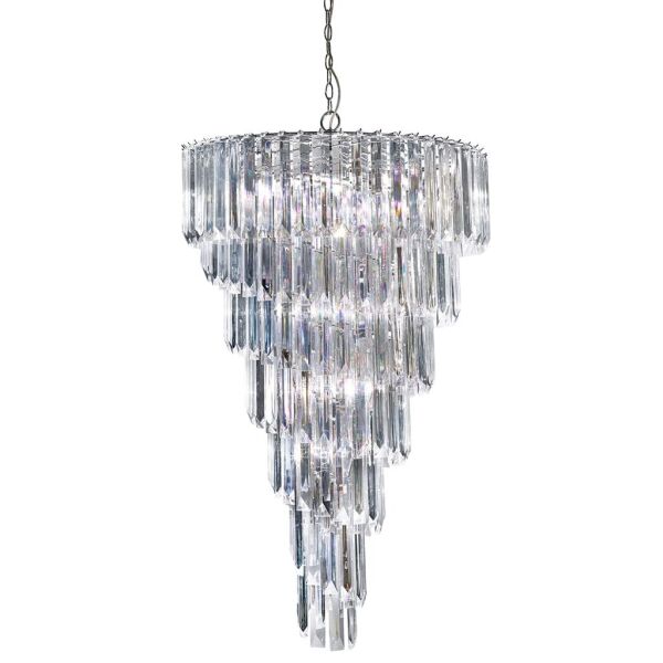 7999-9CC Sigma 9Lt Żyrandol - Chrome & Clear Acrylic Rods Searchlight