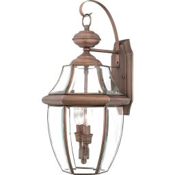 QZ-NEWBURY2-L-AC Lampa ścienna Newbury 2 Light – postarzana miedź Elstead - Mega RABATY w koszyku %
