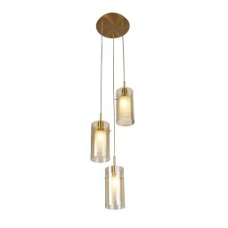 2303-3CP Duo III Bronze Multi-Drop Pendant Light Searchlight