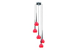 Lampa wisząca AGA 5 AZ1072 Czerwony - Czarny Azzardo