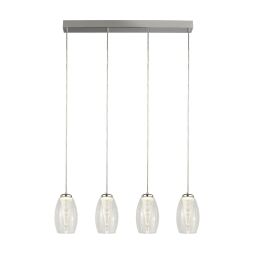 97292-4CL Cyclone 4Lt Bar Lampa wisząca - Chrome & Clear szkło Searchlight