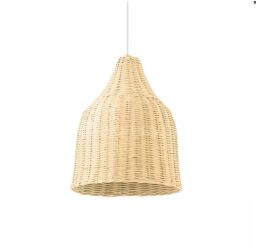 159812 Lampa wisząca haunt sp1 wiklinowa wood Ideal Lux od ręki