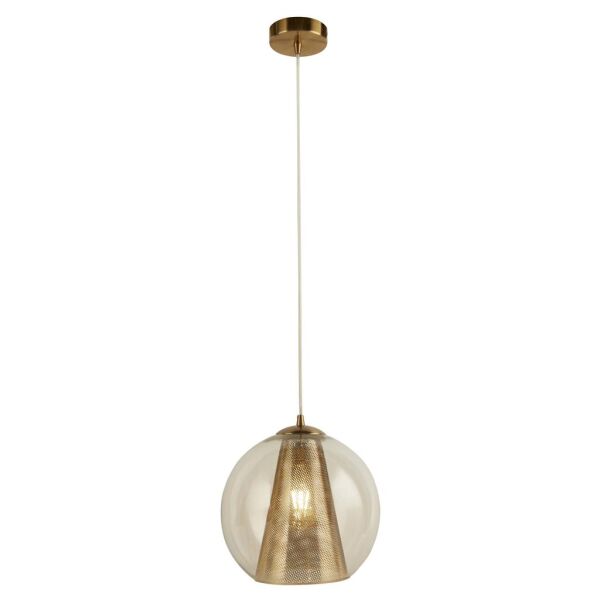 8271SB Conio Lampa wisząca - satyna Brass Metal & szkło Searchlight