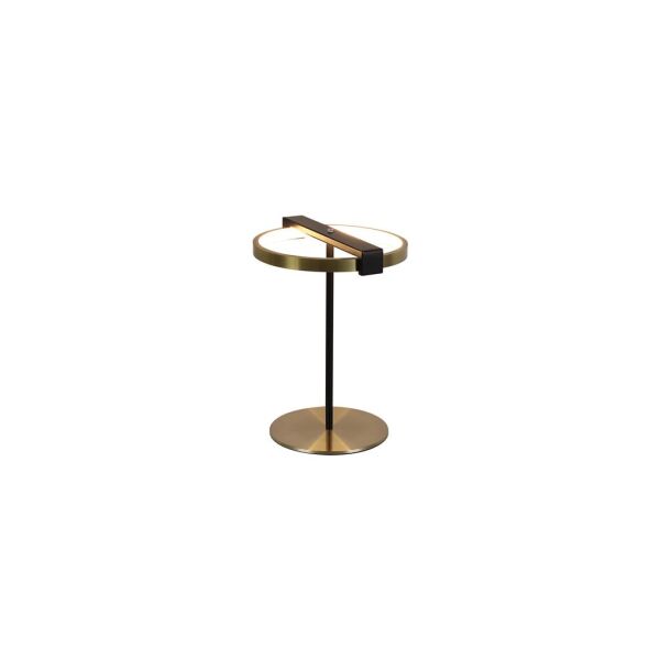 EU62331GO Aerial Black Metal And Gold Table Lamp Searchlight