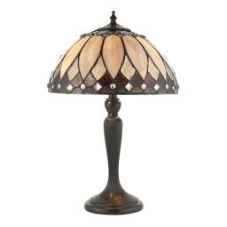 70366 Tiffany Brooklyn 2lt lampa stołowa Interiors1900 - rabaty 25% w koszyku