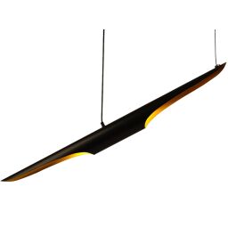 ST-0502-1 Lampa wisząca BLACK TUBE czarno złota 100 cm Step Into Design - Mega RABATY W KOSZYKU %