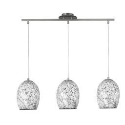 8069-3WH Crackle 3Lt Lampa wisząca - Crackled szkło Searchlight