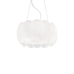 074139 Lampa wisząca ovalino sp5 white Ideal Lux - Mega RABATY w koszyku %