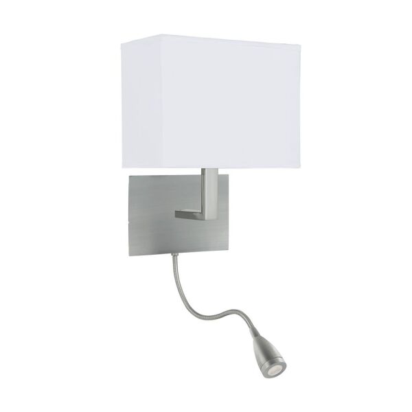 6519SS Hotel LED 2LT Adjustable Kinkiet - satyna srebrny Searchlight