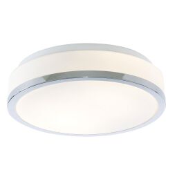 7039-28CC Cheese 2LT Flush - Chrome, biały szkło Shade, IP44 Searchlight