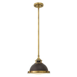 HK-AMELIA-P-S-RB Mała lampa wisząca Amelia – 1 źródło światła – Brązowa Elstead  - Mega RABATY w koszyku %