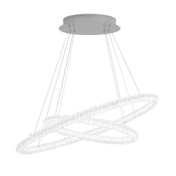 42610-2CC Circle 2Lt LED Lampa wisząca -Chrome & Clear kryształ Searchlight