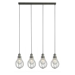 1384-4PW Balloon Cage 4Lt Lampa wisząca - Pewter Metal Searchlight