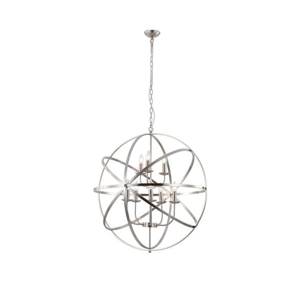 2478-8SS Orbit 8Lt Pendant, Satin Silver Metal Searchlight