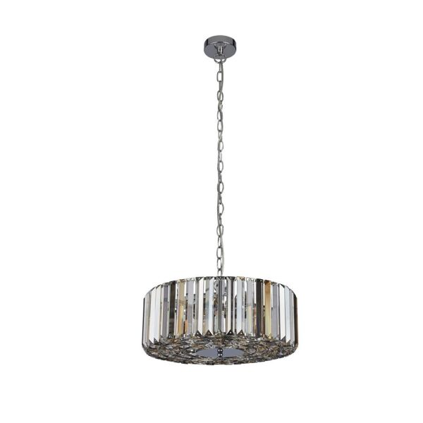 82101-5CC Chapeau 5Lt Lampa wisząca/Semi-Flush-Amber, Smoke & Clear kryształ Searchlight