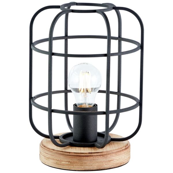 93056/66 Lampa stołowa Gwen antyczne drewno / czarny korund