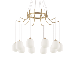 206394 Lampa wisząca karousel sp10 satin brass Ideal Lux - Mega RABATY w koszyku %