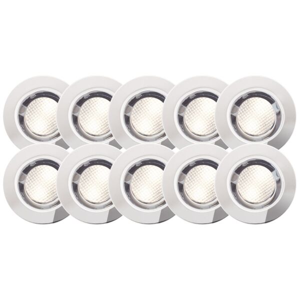 G03093/75 Zestaw do wbudowania Cosa 30 LED 10 sztuk stal nierdzewna / ciepła biel