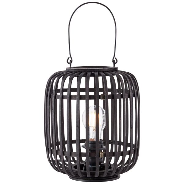 93062/76 Lampa stołowa Woodrow 27 cm drewno ciemno / czarne