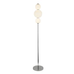 EU51021-3CC Snowball 3Lt Lampa podłogowa - Chrome & szkło opal Shade Searchlight