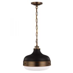 FE-CADENCE-2P-MB Lampa wisząca Cadence 2 – ciemny antyczny mosiądz/matowa czerń Elstead - Mega RABATY w koszyku %