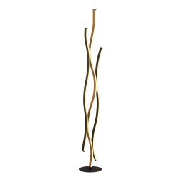 EU32102-1BK Bloom Swirl LED Lampa podłogowa - czarny With drewno Effect Searchlight