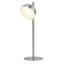 EU7451-1SS Tully Table Lamp - Satin Silver Metal & Frosted Shade Searchlight